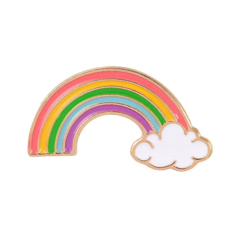 Rainbow Clouds Enamel Pin