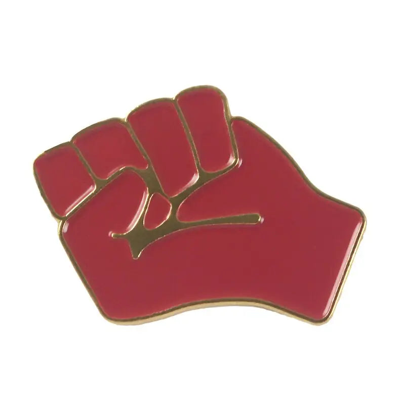 Raised Fist of Solidarity Enamel Pin