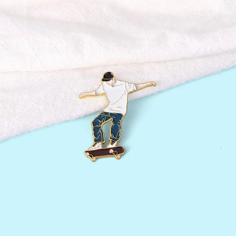Skateboard Boy Enamel Pin