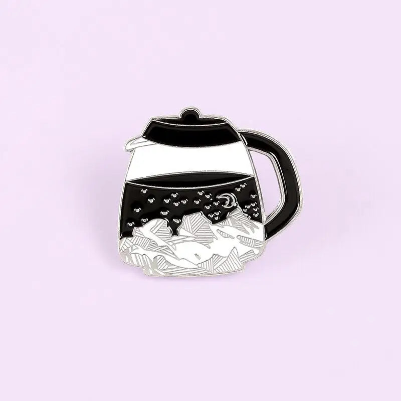 Starry Night Coffee Pot Enamel Pin