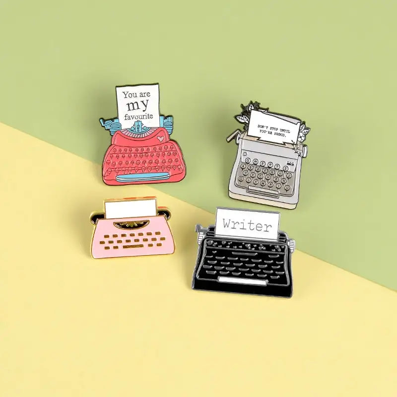 Typewriter Enamel Pin