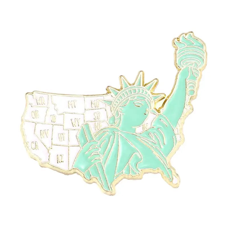 US States Enamel Pins