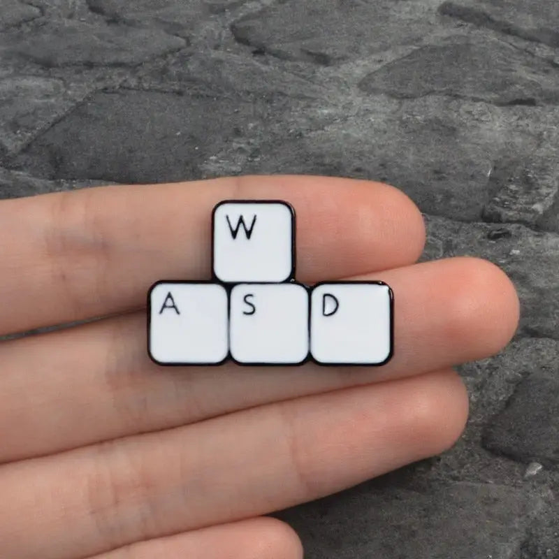 WASD Gaming Keyboard Enamel Pin