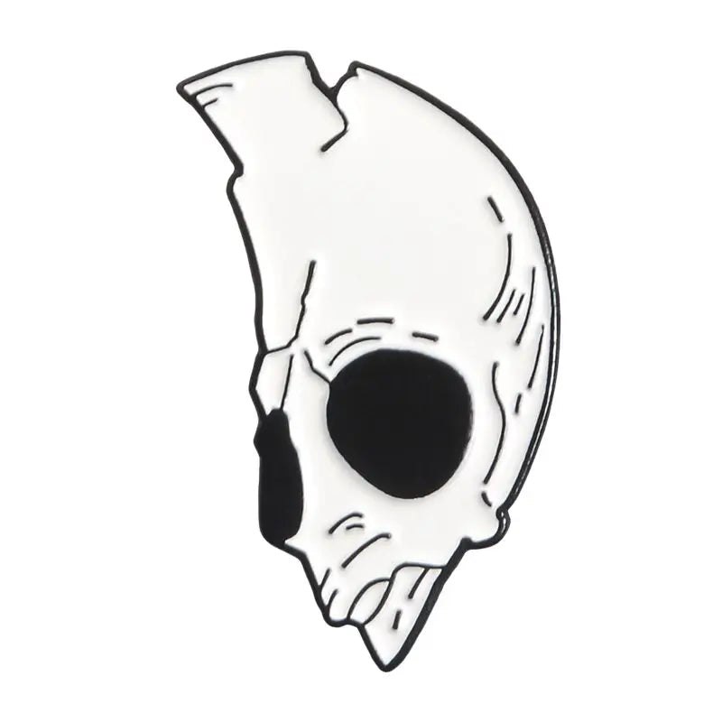 Woman Skull Face Enamel Pin