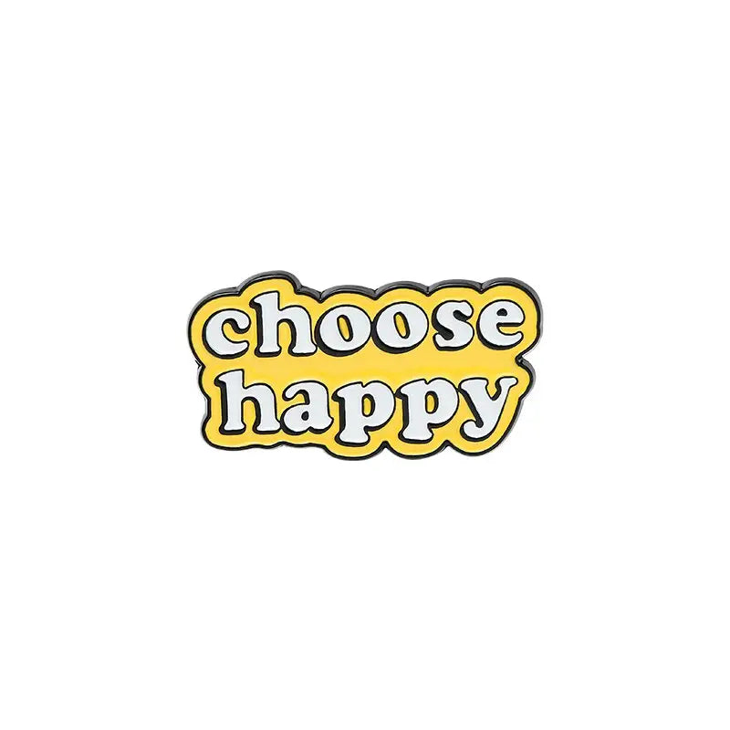 Yellow Quotes Banners Enamel Pin