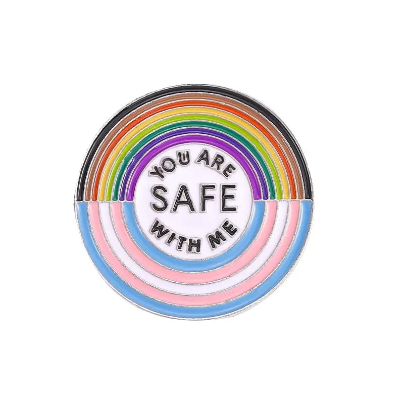 You Are Safe With Me Enamel Pins