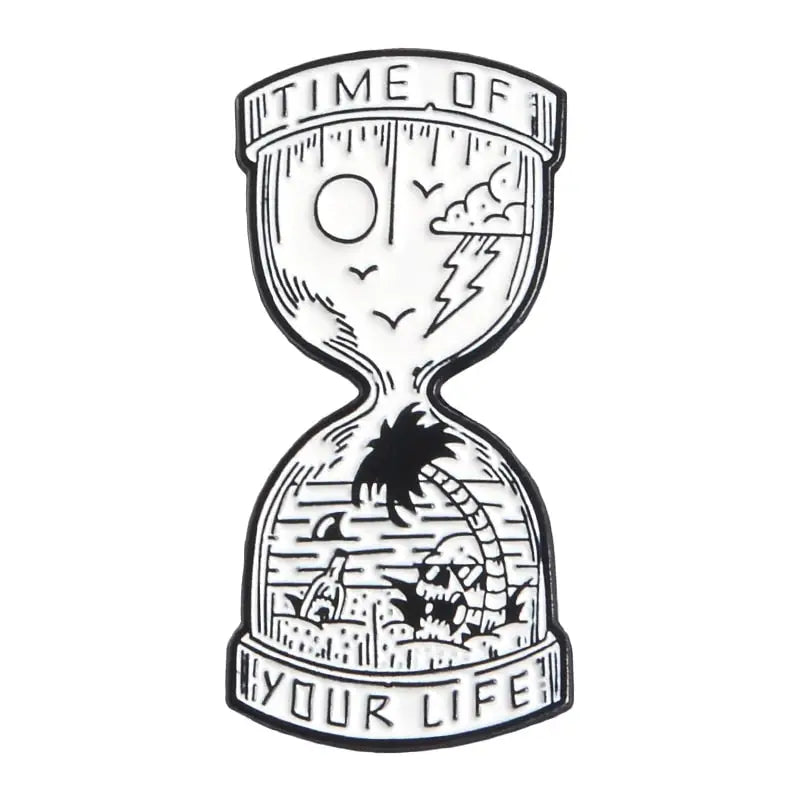 Your Life Hourglass Enamel Pin